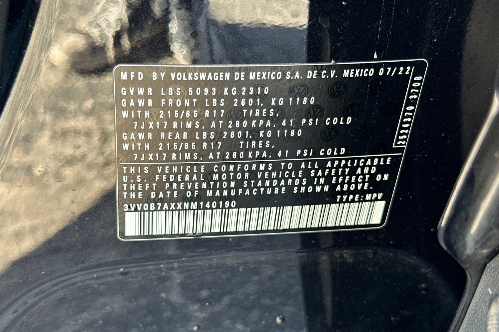 2022 Volkswagen Tiguan 2.0T S