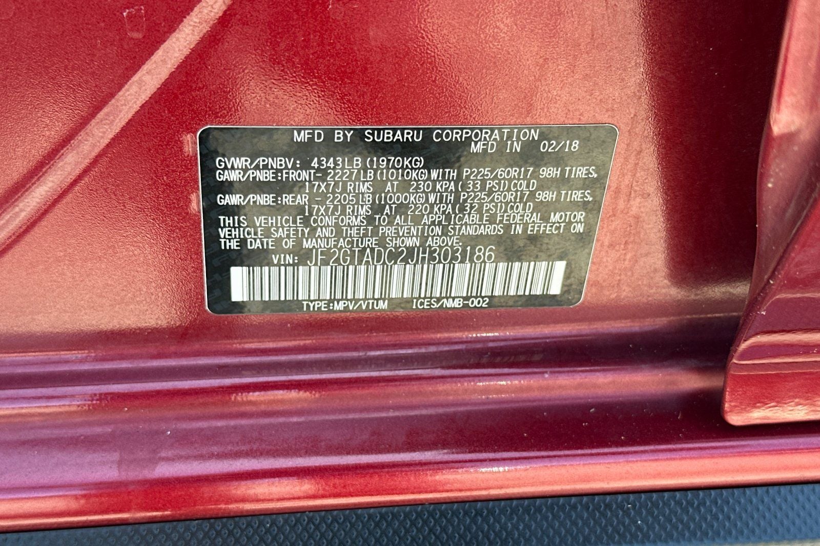 2018 Subaru Crosstrek 2.0i Premium