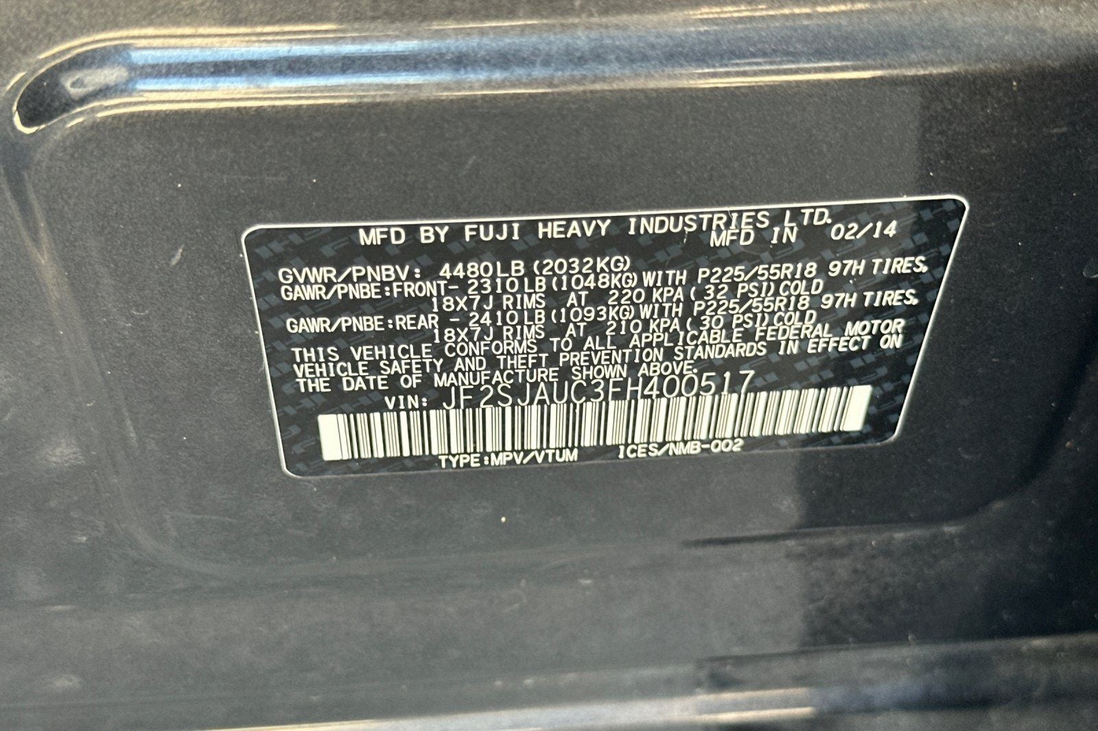 2015 Subaru Forester 2.5i Touring