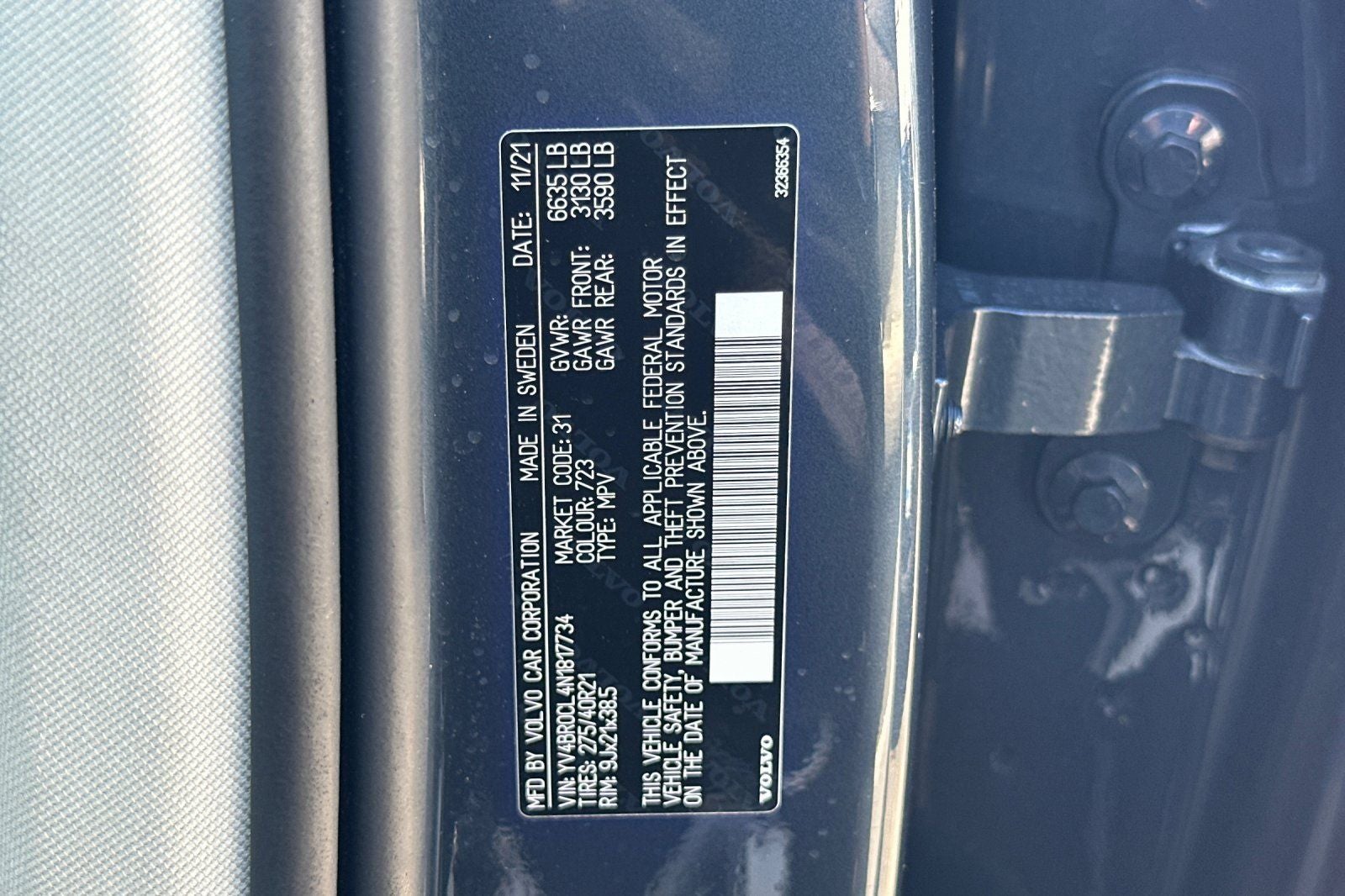 2022 Volvo XC90 Recharge Plug-In Hybrid T8 Inscription 7 Passenger